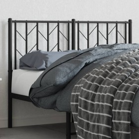 vidaXL Kopfteil Metall Schwarz 120 cm