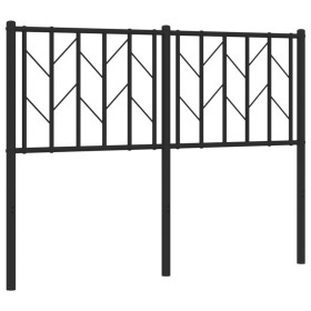 vidaXL Kopfteil Metall Schwarz 120 cm