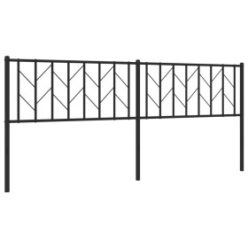 vidaXL Kopfteil Metall Schwarz 200 cm