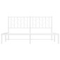vidaXL Bettgestell mit Kopfteil Metall Weiß 160x200 cm vidaXL Bettgestell mit Kopfteil Metall Weiß 160x200 cm
