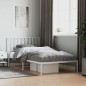 vidaXL Bettgestell mit Kopfteil Metall Weiß 107x203 cm vidaXL Bettgestell mit Kopfteil Metall Weiß 107x203 cm