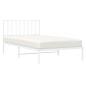 vidaXL Bettgestell mit Kopfteil Metall Weiß 107x203 cm vidaXL Bettgestell mit Kopfteil Metall Weiß 107x203 cm