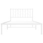 vidaXL Bettgestell mit Kopfteil Metall Weiß 107x203 cm vidaXL Bettgestell mit Kopfteil Metall Weiß 107x203 cm