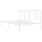 vidaXL Bettgestell mit Kopfteil Metall Weiß 107x203 cm vidaXL Bettgestell mit Kopfteil Metall Weiß 107x203 cm