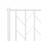 vidaXL Bettgestell mit Kopfteil Metall Weiß 107x203 cm vidaXL Bettgestell mit Kopfteil Metall Weiß 107x203 cm