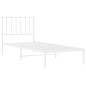 vidaXL Bettgestell mit Kopfteil Metall Weiß 80x200 cm vidaXL Bettgestell mit Kopfteil Metall Weiß 80x200 cm