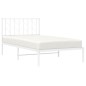 vidaXL Bettgestell mit Kopfteil Metall Weiß 100x190 cm vidaXL Bettgestell mit Kopfteil Metall Weiß 100x190 cm