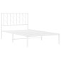 vidaXL Bettgestell mit Kopfteil Metall Weiß 100x190 cm vidaXL Bettgestell mit Kopfteil Metall Weiß 100x190 cm