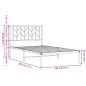 vidaXL Bettgestell mit Kopfteil Metall Weiß 100x190 cm vidaXL Bettgestell mit Kopfteil Metall Weiß 100x190 cm