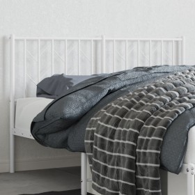 vidaXL Kopfteil Metall Weiß 135 cm