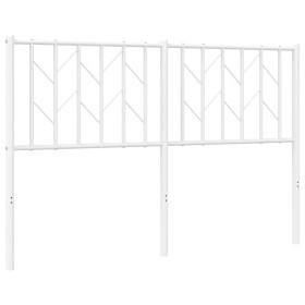 vidaXL Kopfteil Metall Weiß 135 cm