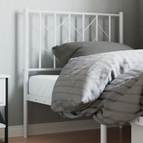 vidaXL Kopfteil Metall Weiß 80 cm