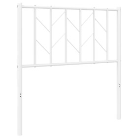 vidaXL Kopfteil Metall Weiß 80 cm