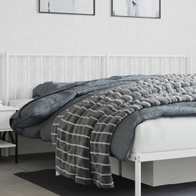 vidaXL Kopfteil Metall Weiß 200 cm