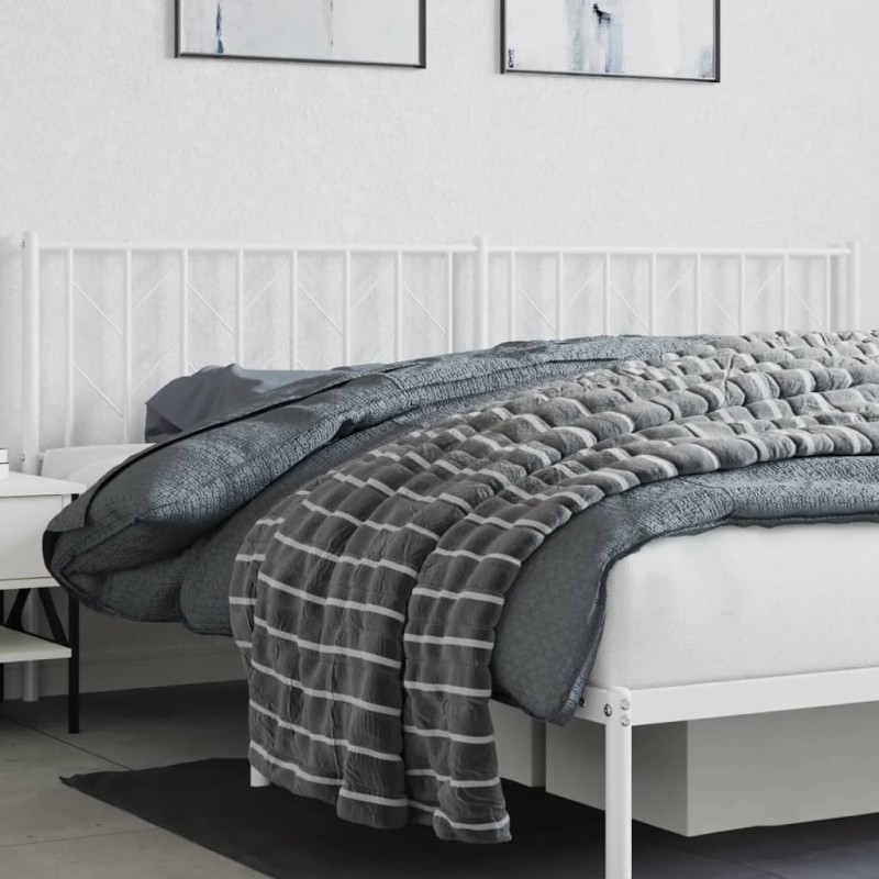 vidaXL Kopfteil Metall Weiß 200 cm vidaXL Kopfteil Metall Weiß 200 cm