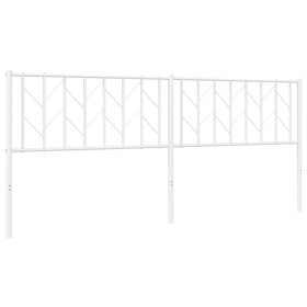 vidaXL Kopfteil Metall Weiß 200 cm