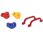vidaXL Schaukelsitze 2 Stk. mit Klettersteinen Blau Polyethene vidaXL Schaukelsitze 2 Stk. mit Klettersteinen Blau Polyethene