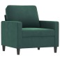 vidaXL Sessel mit Hocker Dunkelgrün 60 cm Samt vidaXL Sessel mit Hocker Dunkelgrün 60 cm Samt