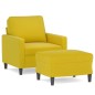 vidaXL Sessel mit Hocker Gelb 60 cm Samt vidaXL Sessel mit Hocker Gelb 60 cm Samt