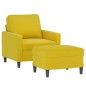 vidaXL Sessel mit Hocker Gelb 60 cm Samt vidaXL Sessel mit Hocker Gelb 60 cm Samt