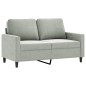 vidaXL 2-Sitzer-Sofa Hellgrau 120 cm Samt vidaXL 2-Sitzer-Sofa Hellgrau 120 cm Samt