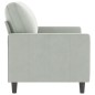vidaXL 2-Sitzer-Sofa Hellgrau 120 cm Samt vidaXL 2-Sitzer-Sofa Hellgrau 120 cm Samt