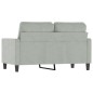 vidaXL 2-Sitzer-Sofa Hellgrau 120 cm Samt vidaXL 2-Sitzer-Sofa Hellgrau 120 cm Samt