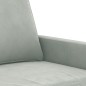 vidaXL 2-Sitzer-Sofa Hellgrau 120 cm Samt vidaXL 2-Sitzer-Sofa Hellgrau 120 cm Samt