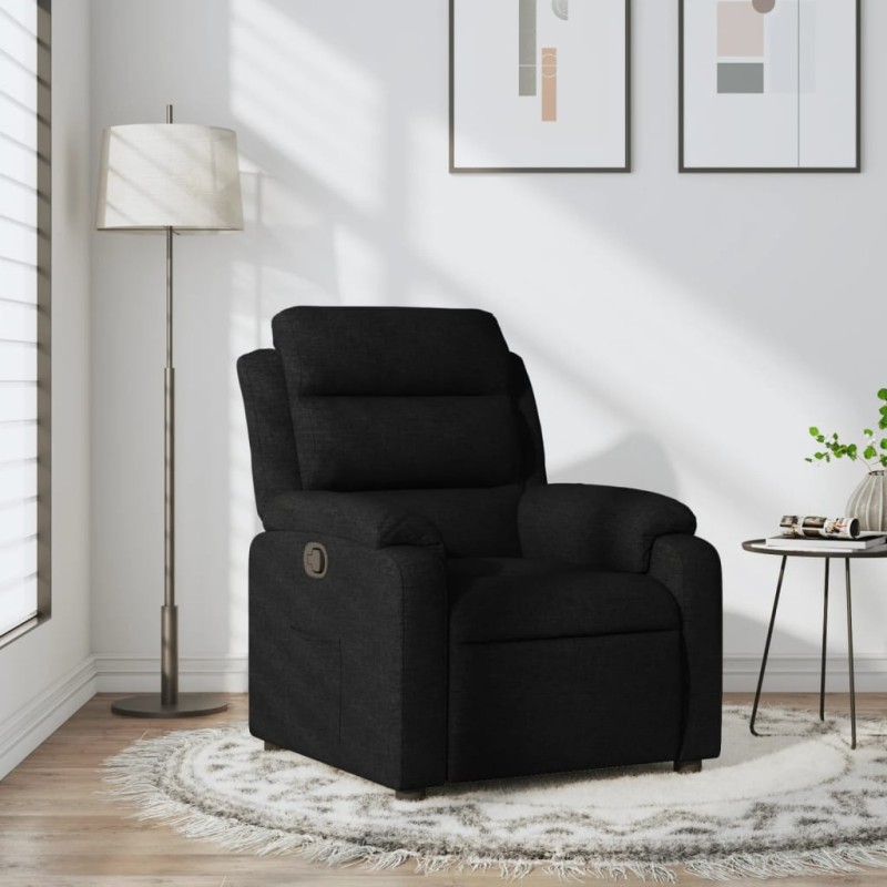 vidaXL Relaxsessel Schwarz Stoff vidaXL Relaxsessel Schwarz Stoff