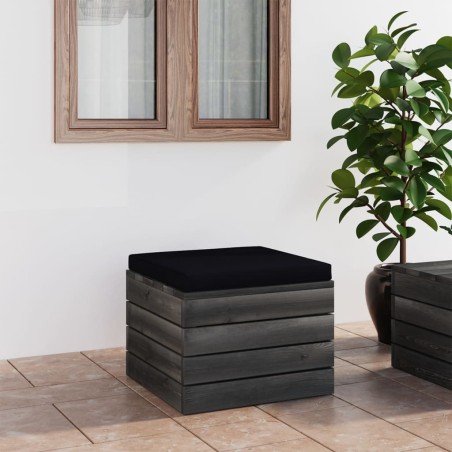 Garten-Paletten-Hocker mit Sitzkissen Kiefernholz