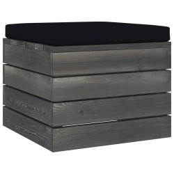 Garten-Paletten-Hocker mit Sitzkissen Kiefernholz