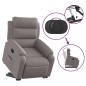 vidaXL Relaxsessel mit Aufstehhilfe Taupe Stoff vidaXL Relaxsessel mit Aufstehhilfe Taupe Stoff
