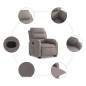 vidaXL Relaxsessel mit Aufstehhilfe Taupe Stoff vidaXL Relaxsessel mit Aufstehhilfe Taupe Stoff