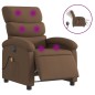 vidaXL Massagesessel Elektrisch Braun Stoff vidaXL Massagesessel Elektrisch Braun Stoff
