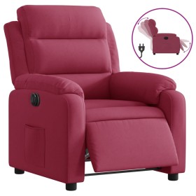 vidaXL Relaxsessel Elektrisch Weinrot Samt