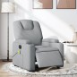 vidaXL Massagesessel Elektrisch Hellgrau Stoff vidaXL Massagesessel Elektrisch Hellgrau Stoff