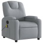 vidaXL Massagesessel Elektrisch Hellgrau Stoff vidaXL Massagesessel Elektrisch Hellgrau Stoff