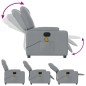 vidaXL Massagesessel Elektrisch Hellgrau Stoff vidaXL Massagesessel Elektrisch Hellgrau Stoff