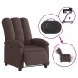 vidaXL Relaxsessel Elektrisch Dunkelbraun Stoff vidaXL Relaxsessel Elektrisch Dunkelbraun Stoff
