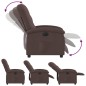 vidaXL Relaxsessel Elektrisch Dunkelbraun Stoff vidaXL Relaxsessel Elektrisch Dunkelbraun Stoff