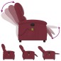 vidaXL Massagesessel Elektrisch Weinrot Stoff vidaXL Massagesessel Elektrisch Weinrot Stoff