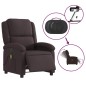 vidaXL Massagesessel Elektrisch Dunkelbraun Stoff vidaXL Massagesessel Elektrisch Dunkelbraun Stoff