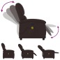 vidaXL Massagesessel Elektrisch Dunkelbraun Stoff vidaXL Massagesessel Elektrisch Dunkelbraun Stoff