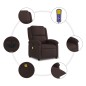 vidaXL Massagesessel Elektrisch Dunkelbraun Stoff vidaXL Massagesessel Elektrisch Dunkelbraun Stoff