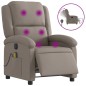 vidaXL Massagesessel Elektrisch Taupe Stoff vidaXL Massagesessel Elektrisch Taupe Stoff