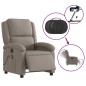 vidaXL Massagesessel Elektrisch Taupe Stoff vidaXL Massagesessel Elektrisch Taupe Stoff