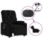 vidaXL Massagesessel Elektrisch Schwarz Stoff vidaXL Massagesessel Elektrisch Schwarz Stoff