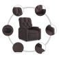 vidaXL Relaxsessel Elektrisch Dunkelbraun Stoff vidaXL Relaxsessel Elektrisch Dunkelbraun Stoff
