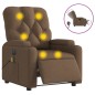 vidaXL Massagesessel Elektrisch Braun Stoff vidaXL Massagesessel Elektrisch Braun Stoff