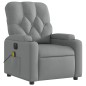 vidaXL Massagesessel Elektrisch Hellgrau Stoff vidaXL Massagesessel Elektrisch Hellgrau Stoff